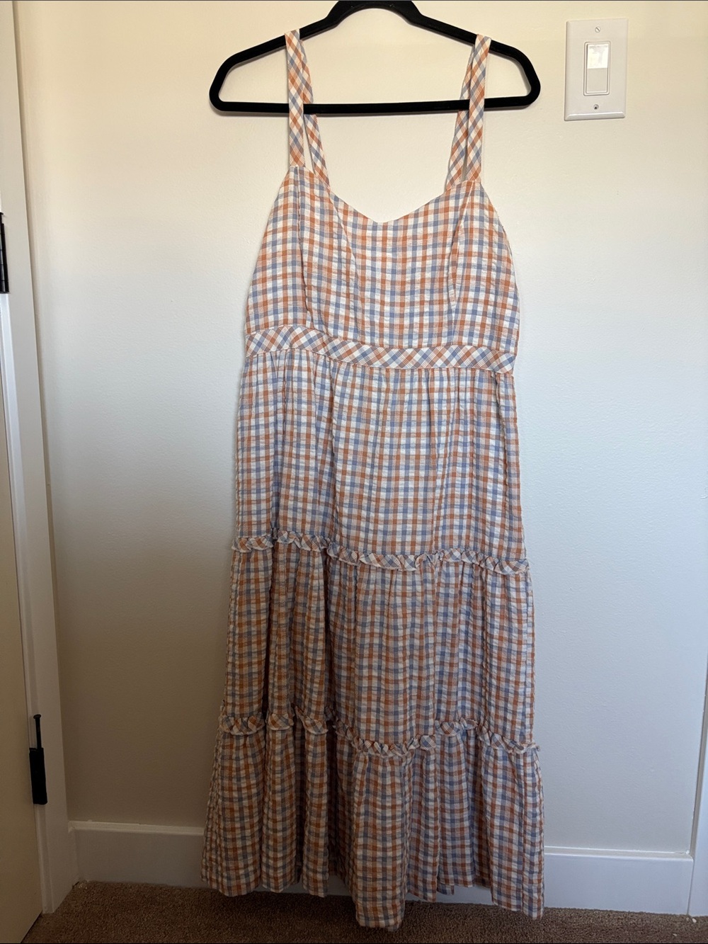 Madewell Tiered Gingham Dress